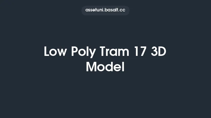 Low Poly Tram 17 3D Model Thumbnail