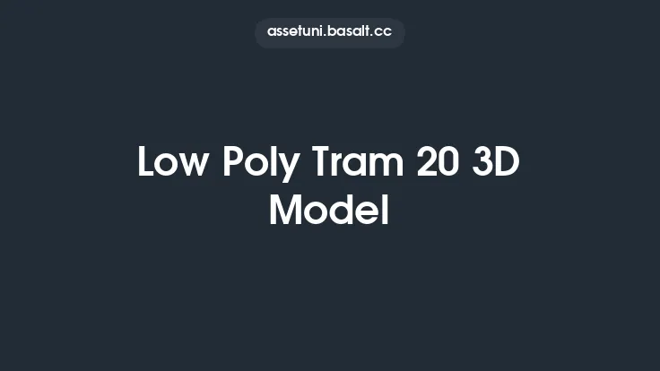 Low Poly Tram 20 3D Model Thumbnail