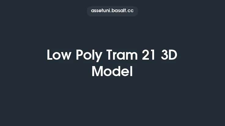 Low Poly Tram 21 3D Model Thumbnail