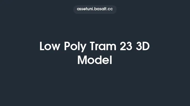Low Poly Tram 23 3D Model Thumbnail
