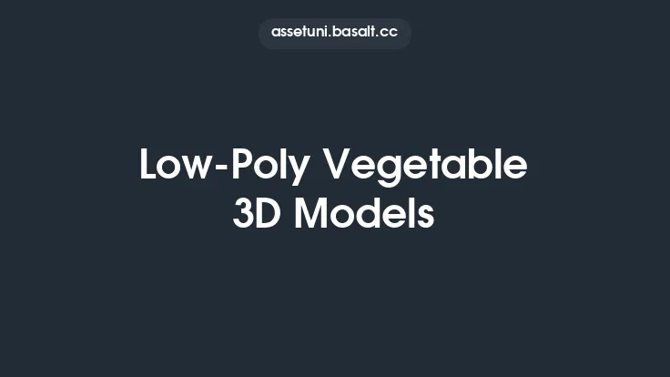 Low-Poly Vegetable 3D Models Thumbnail