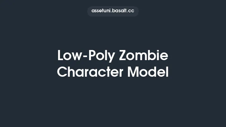 Low-Poly Zombie Character Model Thumbnail