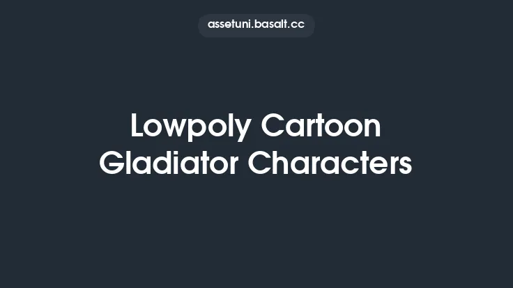 Lowpoly Cartoon Gladiator Characters Thumbnail