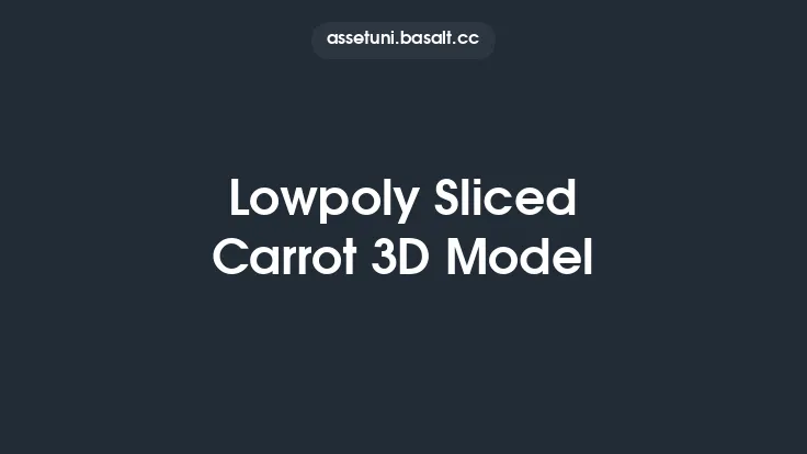 Lowpoly Sliced Carrot 3D Model Thumbnail