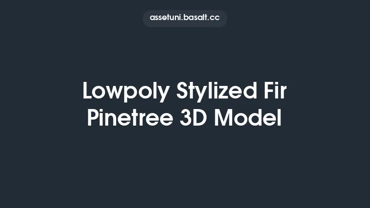 Lowpoly Stylized Fir Pinetree 3D Model Thumbnail