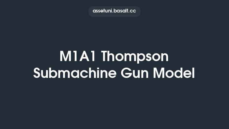 M1A1 Thompson Submachine Gun Model Thumbnail