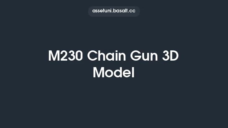 M230 Chain Gun 3D Model Thumbnail