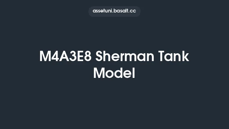 M4A3E8 Sherman Tank Model Thumbnail