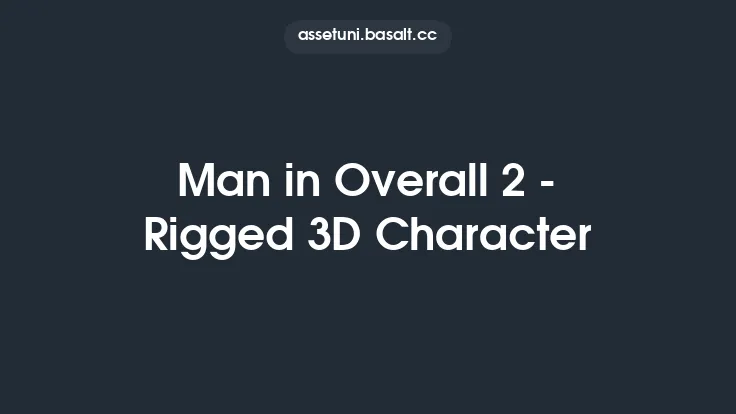 Man in Overall 2 - Rigged 3D Character Thumbnail