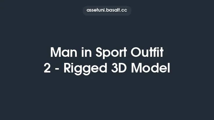Man in Sport Outfit 2 - Rigged 3D Model Thumbnail