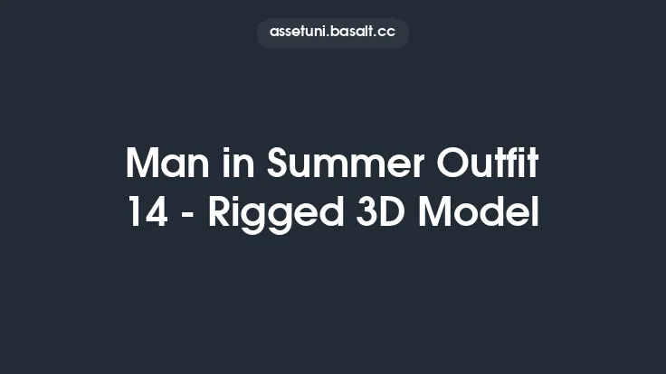 Man in Summer Outfit 14 - Rigged 3D Model Thumbnail