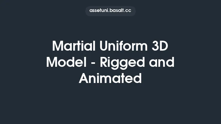 Martial Uniform 3D Model - Rigged and Animated Thumbnail