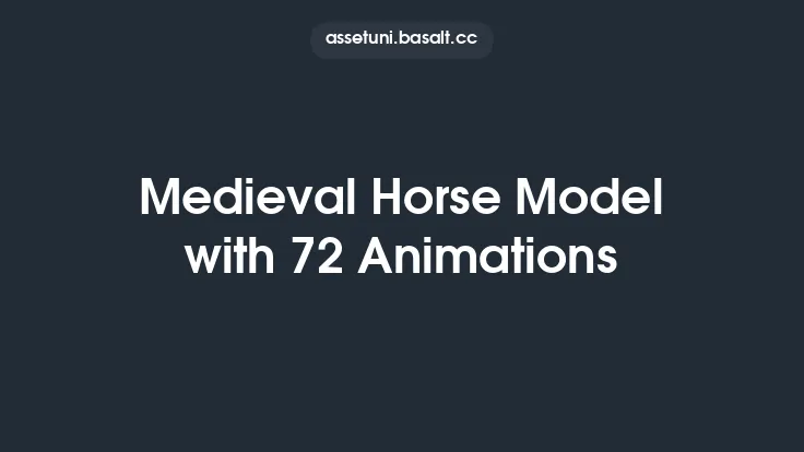 Medieval Horse Model with 72 Animations Thumbnail