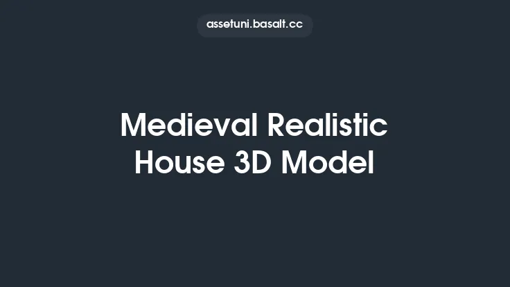 Medieval Realistic House 3D Model Thumbnail