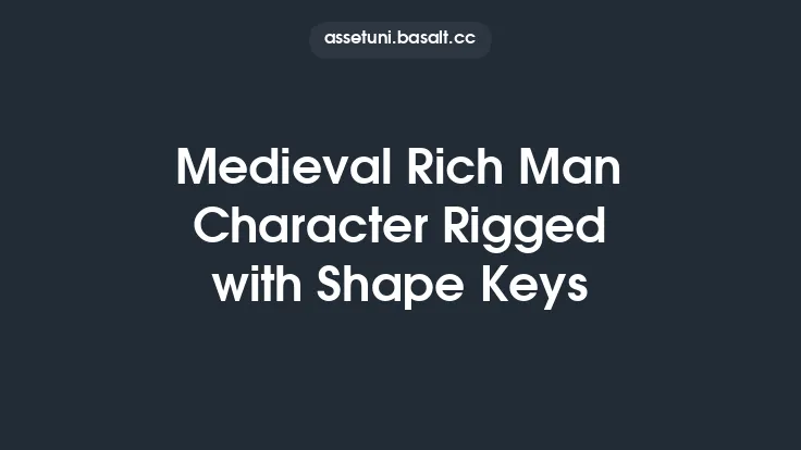 Medieval Rich Man Character Rigged with Shape Keys Thumbnail