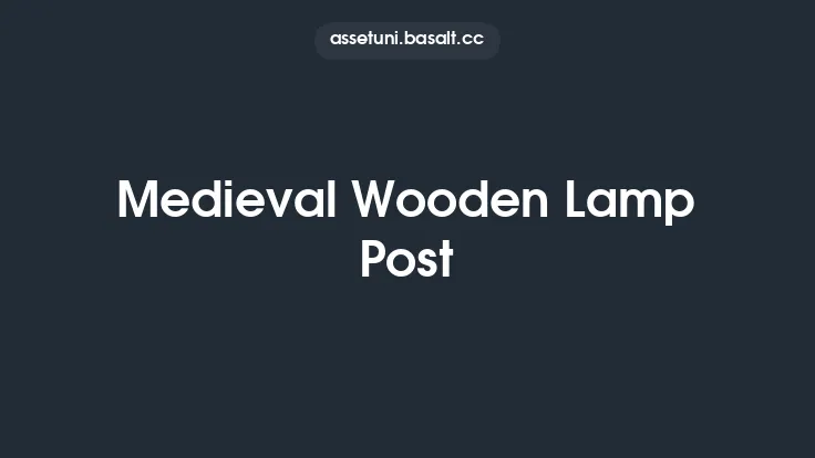 Medieval Wooden Lamp Post Thumbnail