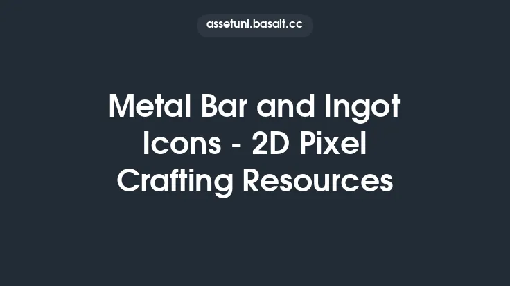 Metal Bar and Ingot Icons - 2D Pixel Crafting Resources Thumbnail