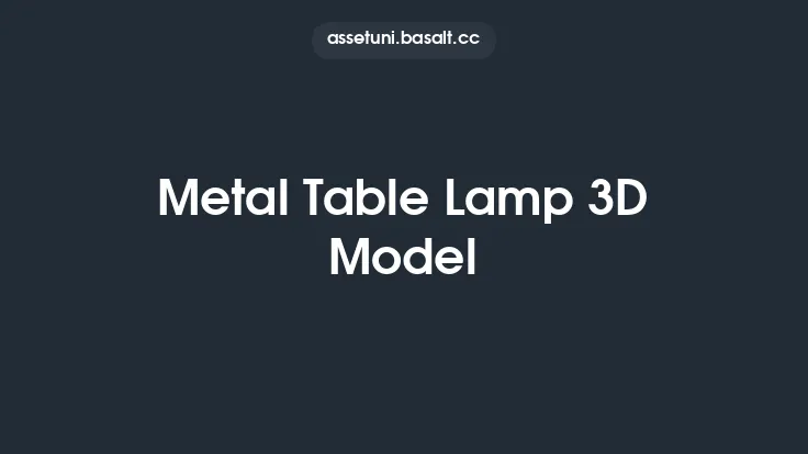 Metal Table Lamp 3D Model Thumbnail