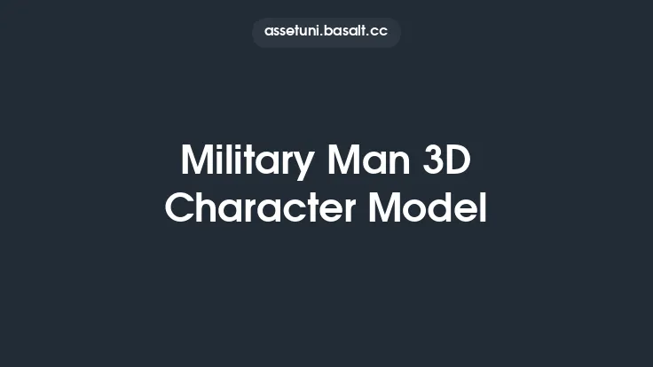 Military Man 3D Character Model Thumbnail