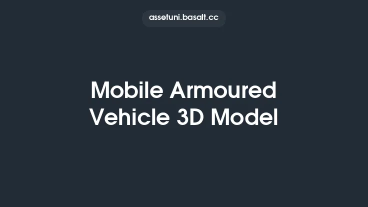 Mobile Armoured Vehicle 3D Model Thumbnail