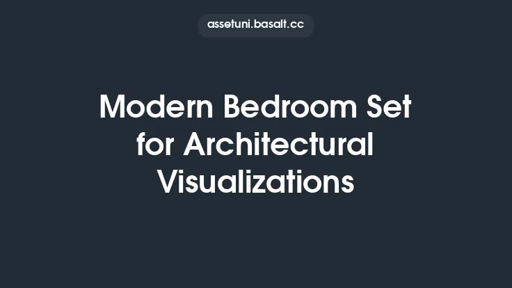 Modern Bedroom Set for Architectural Visualizations Thumbnail