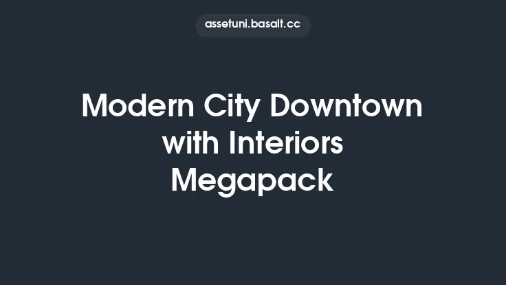 Modern City Downtown with Interiors Megapack Thumbnail