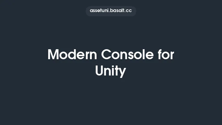 Modern Console for Unity Thumbnail