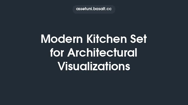 Modern Kitchen Set for Architectural Visualizations Thumbnail