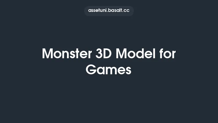 Monster 3D Model for Games Thumbnail
