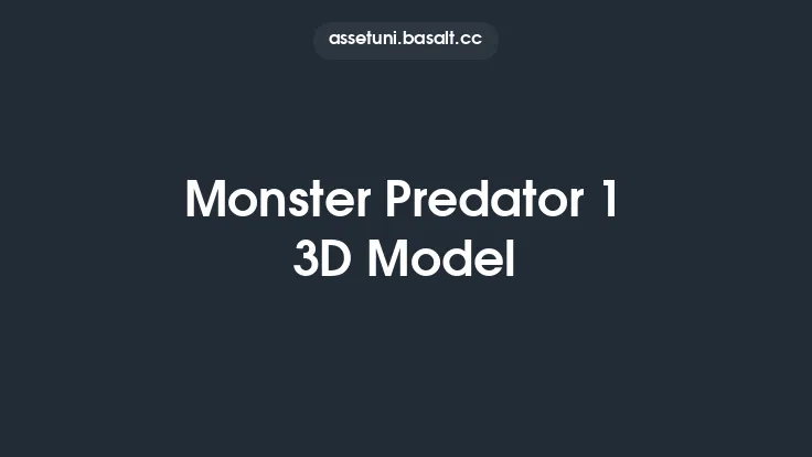 Monster Predator 1 3D Model Thumbnail