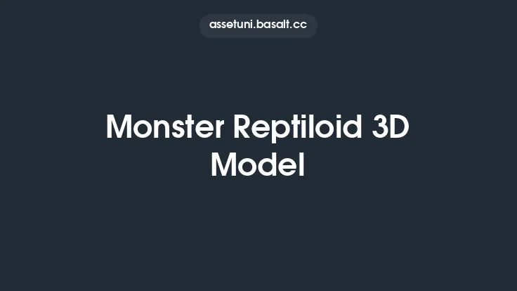 Monster Reptiloid 3D Model Thumbnail