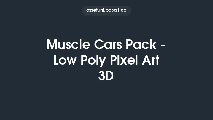 Muscle Cars Pack - Low Poly Pixel Art 3D Thumbnail