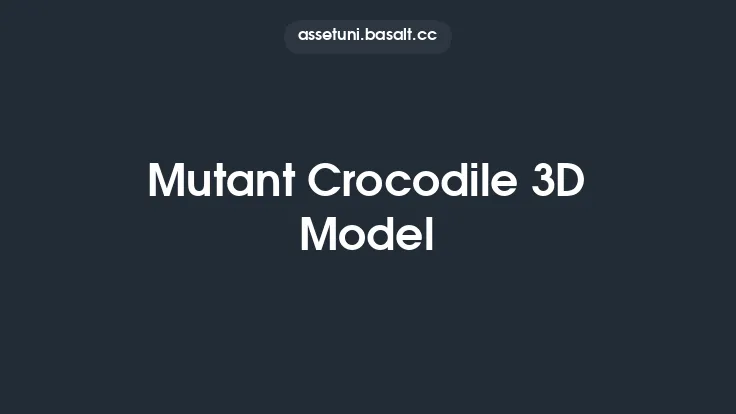 Mutant Crocodile 3D Model Thumbnail