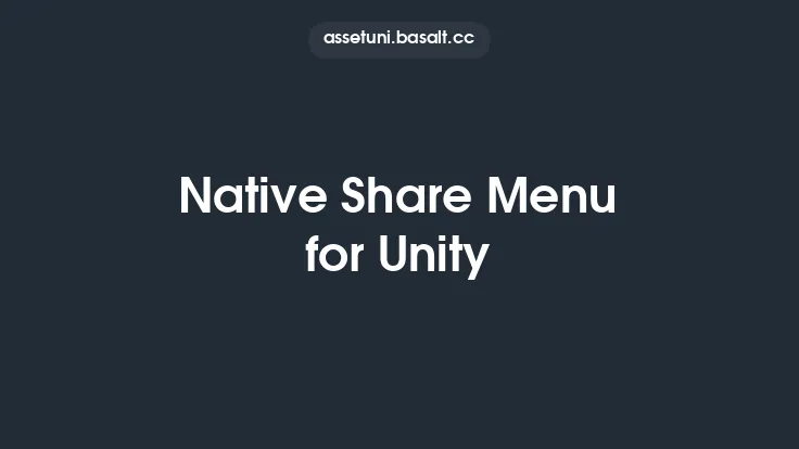 Native Share Menu for Unity Thumbnail