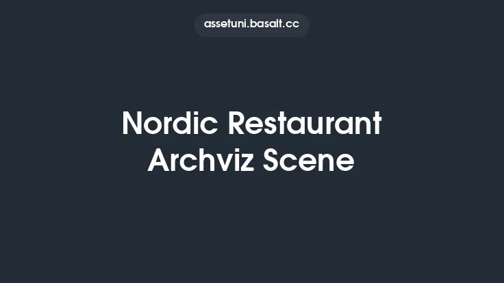 Nordic Restaurant Archviz Scene Thumbnail
