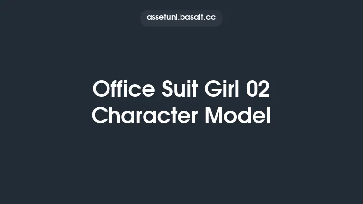 Office Suit Girl 02 Character Model Thumbnail