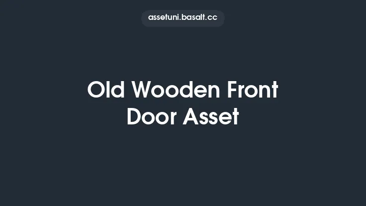 Old Wooden Front Door Asset Thumbnail
