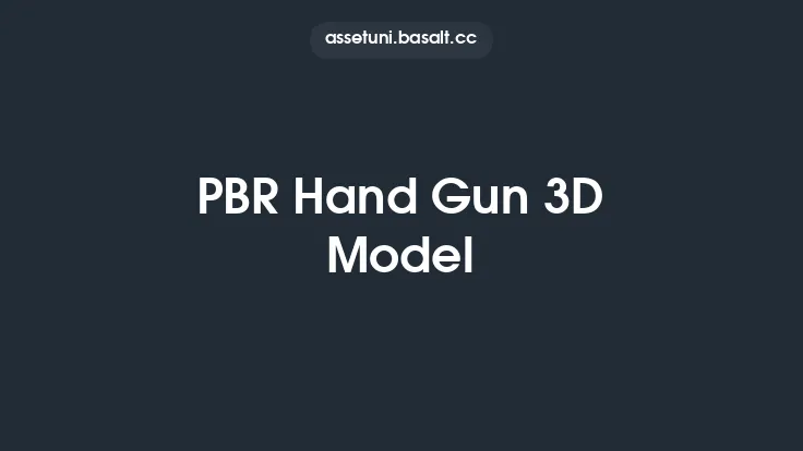 PBR Hand Gun 3D Model Thumbnail