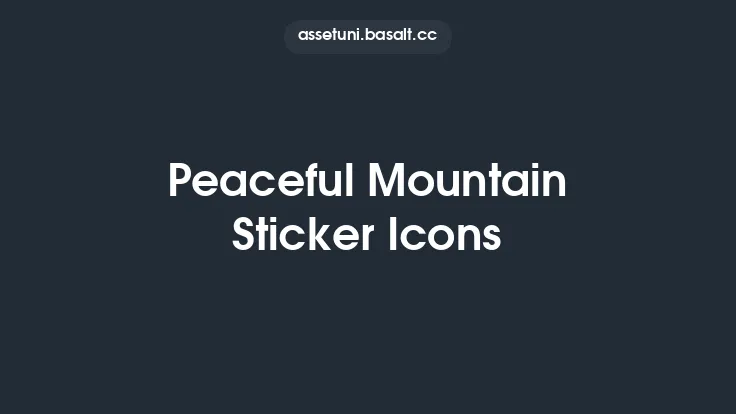 Peaceful Mountain Sticker Icons Thumbnail
