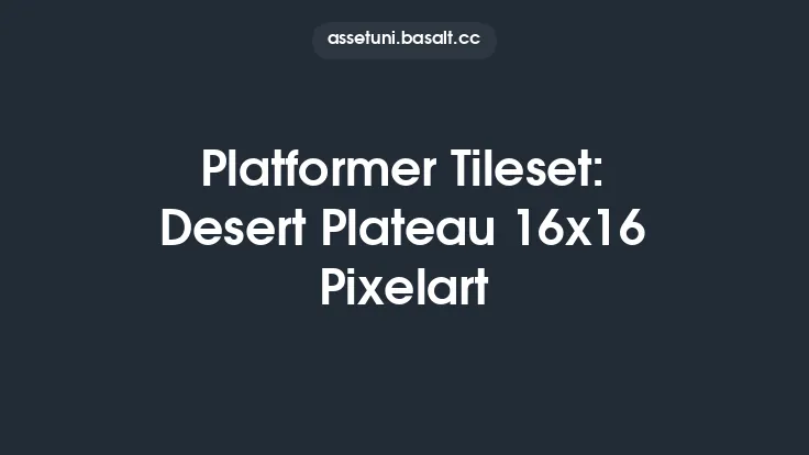 Platformer Tileset: Desert Plateau 16x16 Pixelart Thumbnail