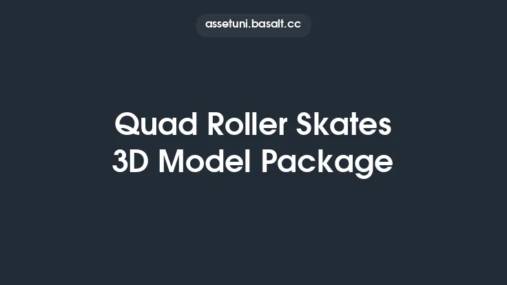 Quad Roller Skates 3D Model Package Thumbnail