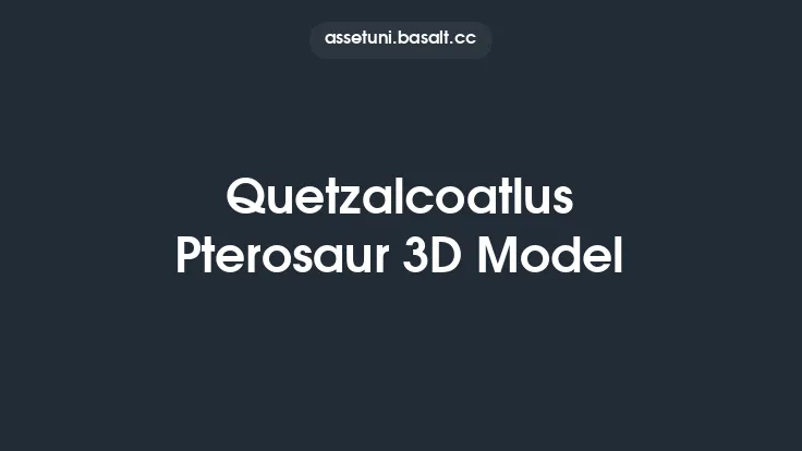 Quetzalcoatlus Pterosaur 3D Model Thumbnail