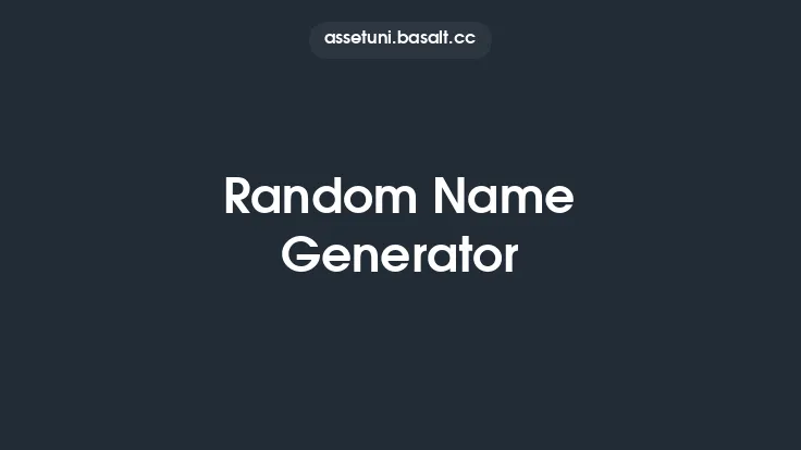 Random Name Generator Thumbnail