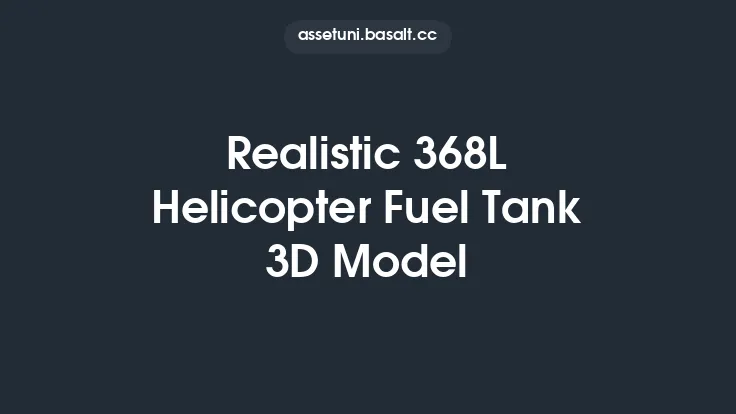 Realistic 368L Helicopter Fuel Tank 3D Model Thumbnail
