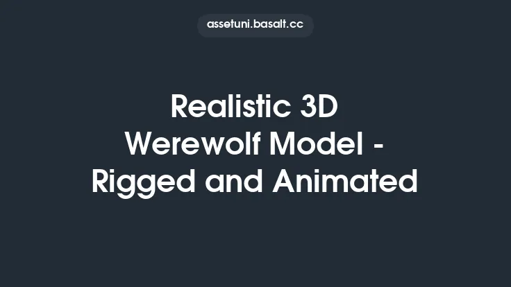 Realistic 3D Werewolf Model - Rigged and Animated Thumbnail