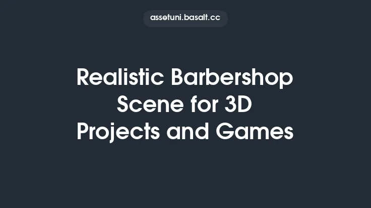 Realistic Barbershop Scene for 3D Projects and Games Thumbnail