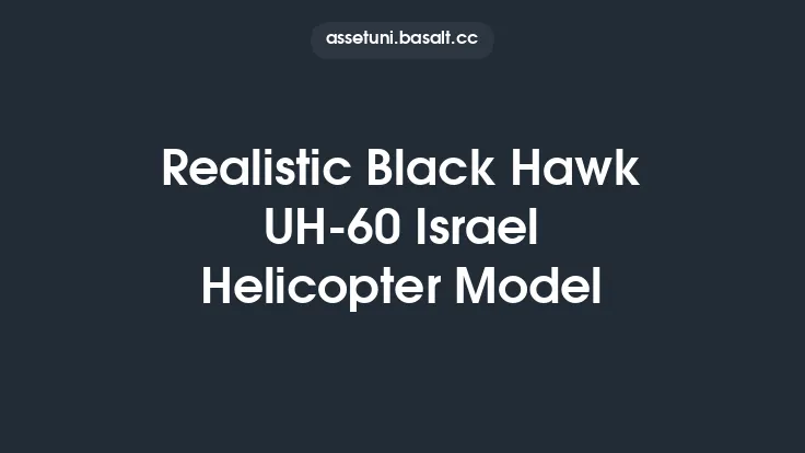 Realistic Black Hawk UH-60 Israel Helicopter Model Thumbnail