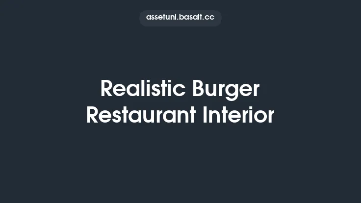 Realistic Burger Restaurant Interior Thumbnail