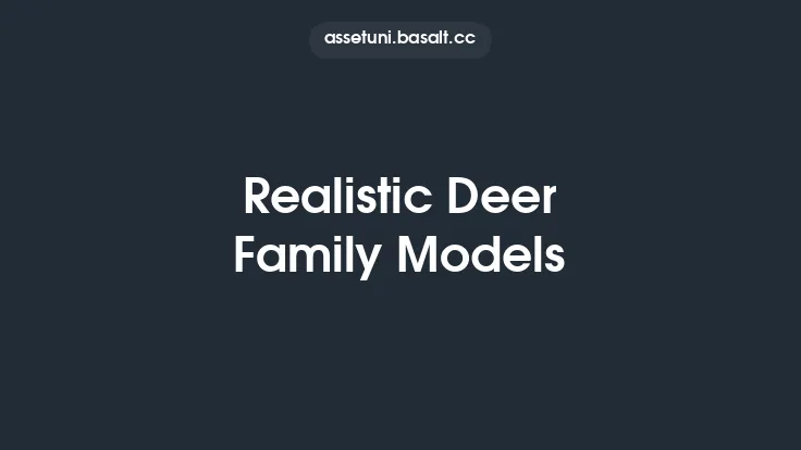 Realistic Deer Family Models Thumbnail