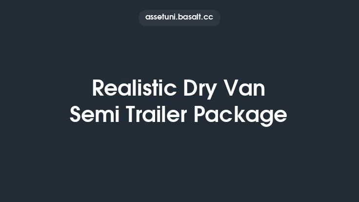 Realistic Dry Van Semi Trailer Package Thumbnail